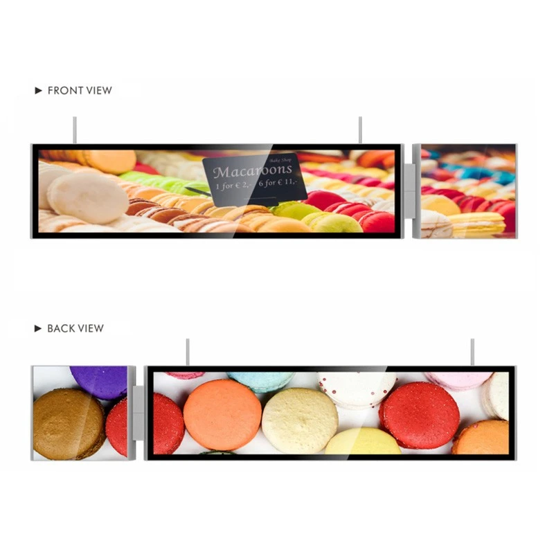 Màn hình hiển thị thanh LCD 49 inch có hộp đèn -hai màn hình được kết nối