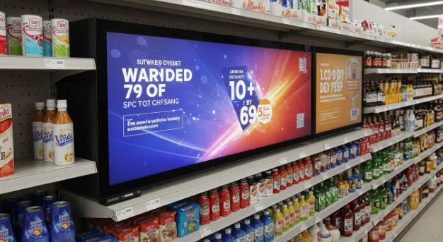 Màn hình LCD kéo dài cho siêu thị và cửa hàng tạp hóa